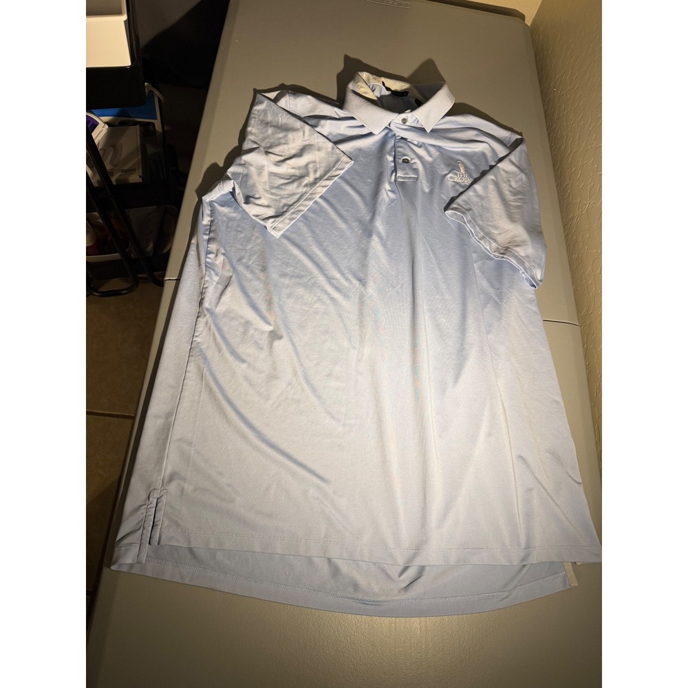 Greyson Mens The Crosby Performance Golf Polo Shirt Light Blue XL Short Sleeve